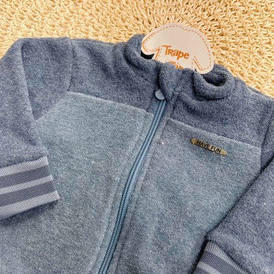 Conj. Jaqueta e Calça em Fleece - Azul Jeans